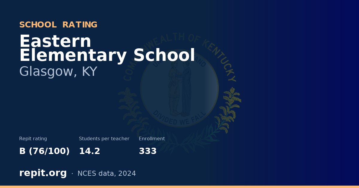 Eastern Elementary School, Glasgow, KY — Repit school rating B (76/100)