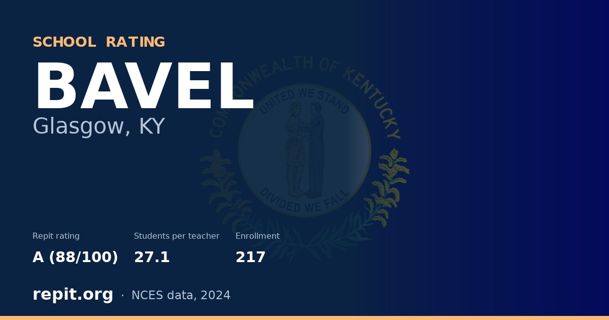 BAVEL, Glasgow, KY — Repit school rating A (88/100)
