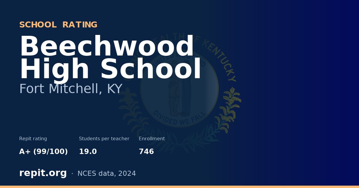 Beechwood High School, Fort Mitchell, KY — Repit school rating A+ (99/100)