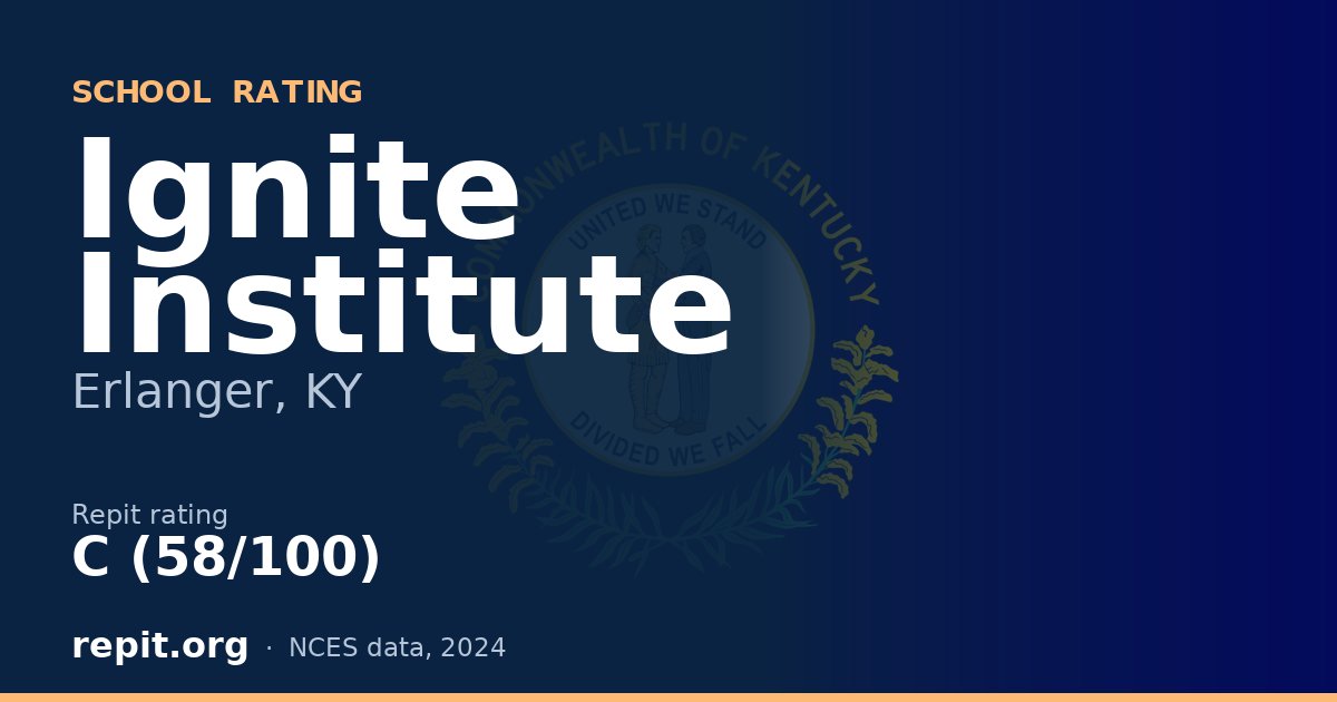 Ignite Institute, Erlanger, KY — Repit school rating C (58/100)
