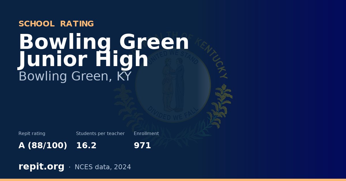 Bowling Green Junior High, Bowling Green, KY — Repit school rating A (88/100)