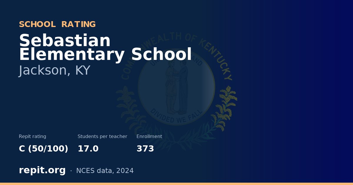Sebastian Elementary School, Jackson, KY — Repit school rating C (50/100)