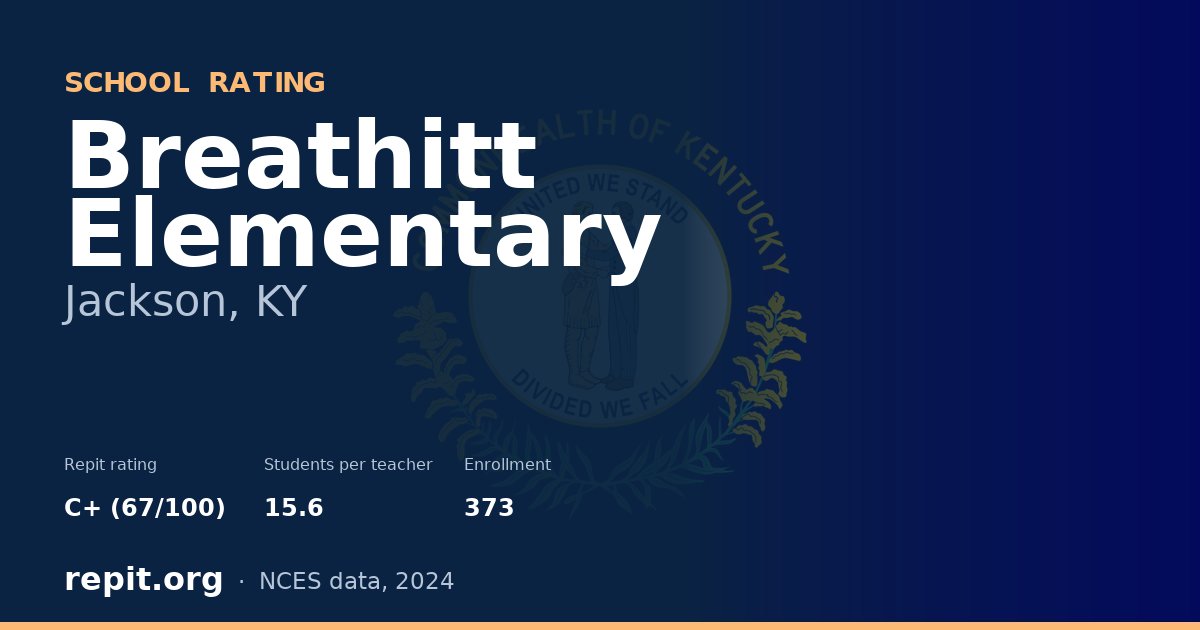 Breathitt Elementary, Jackson, KY — Repit school rating C+ (67/100)