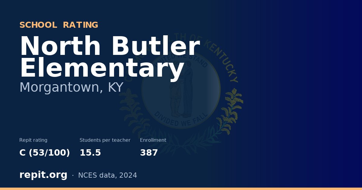 North Butler Elementary, Morgantown, KY — Repit school rating C (53/100)