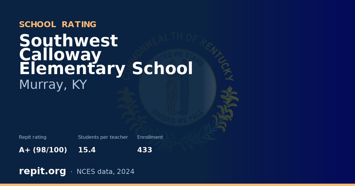 Southwest Calloway Elementary School, Murray, KY — Repit school rating A+ (98/100)