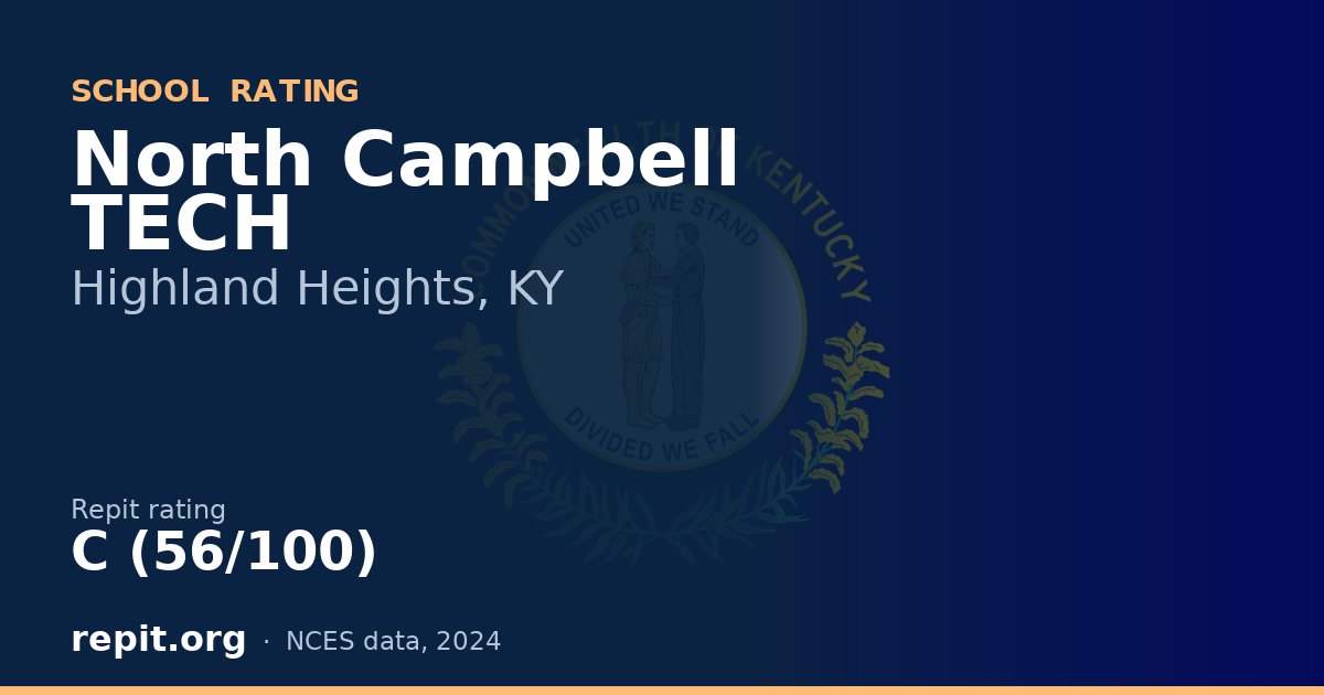 North Campbell TECH, Highland Heights, KY — Repit school rating C (56/100)