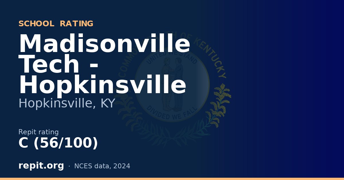 Madisonville Tech - Hopkinsville, Hopkinsville, KY — Repit school rating C (56/100)