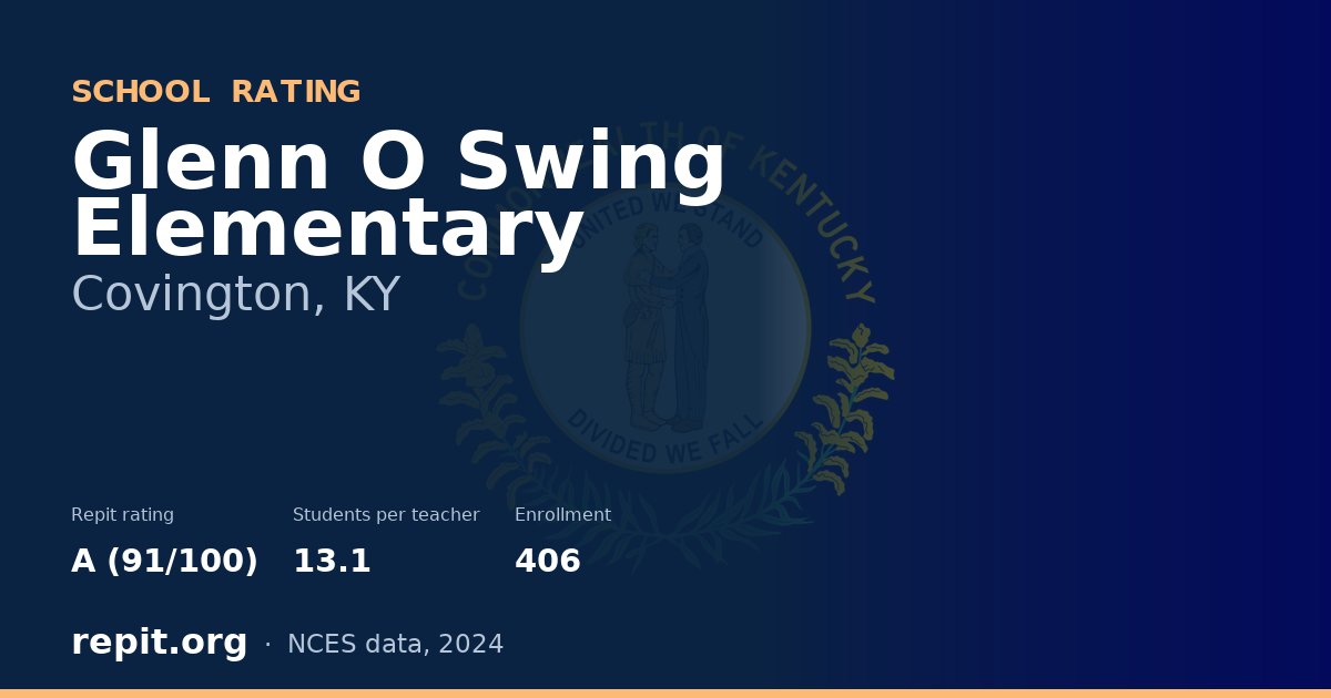 Glenn O Swing Elementary, Covington, KY — Repit school rating A (91/100)