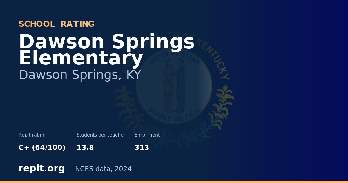 Dawson Springs Elementary, Dawson Springs, KY — Repit school rating C+ (64/100)