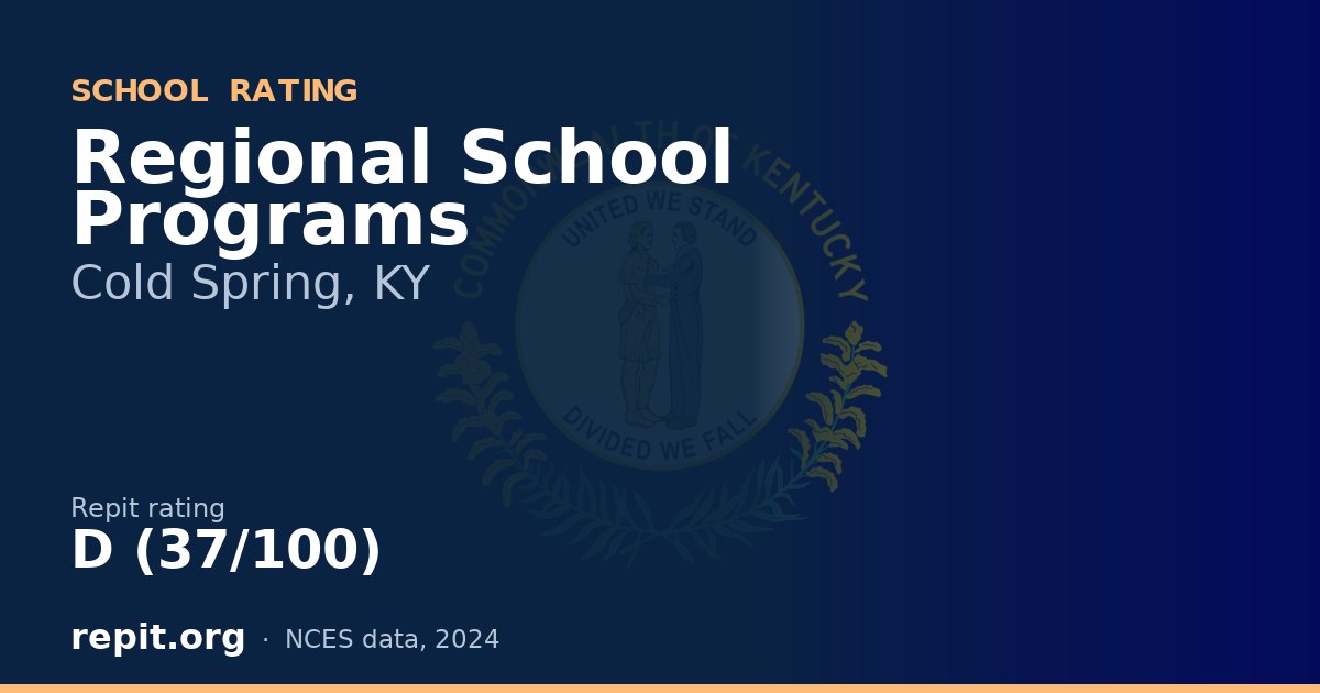 Regional School Programs, Cold Spring, KY — Repit school rating D (37/100)