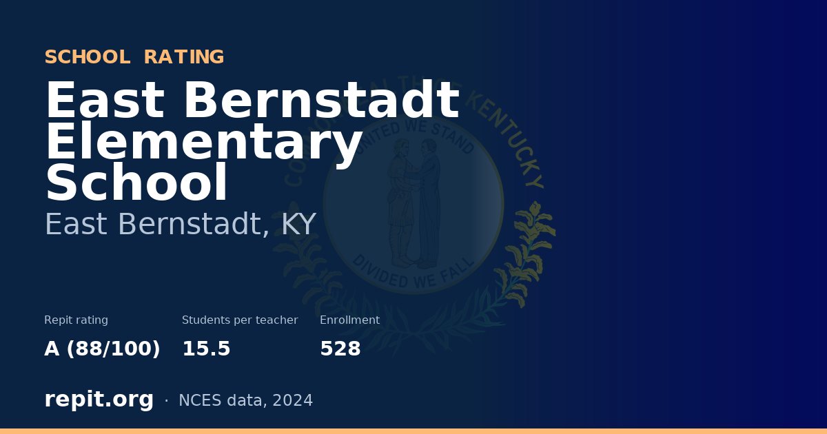 East Bernstadt Elementary School, East Bernstadt, KY — Repit school rating A (88/100)
