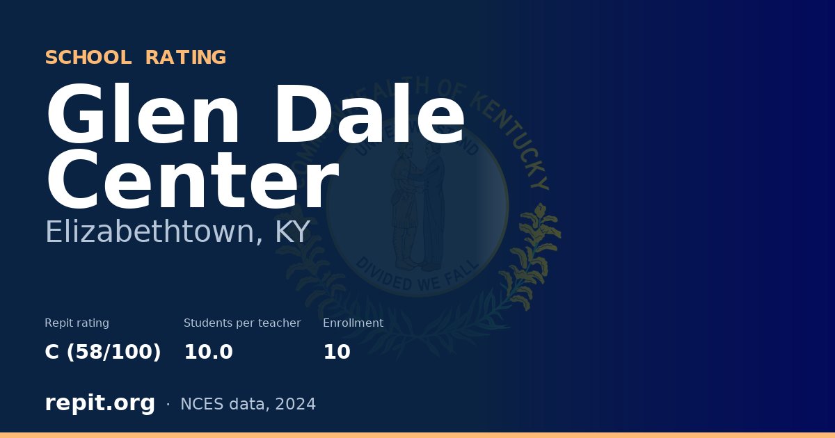 Glen Dale Center, Elizabethtown, KY — Repit school rating C (58/100)