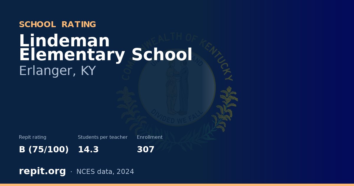 Lindeman Elementary School, Erlanger, KY — Repit school rating B (75/100)