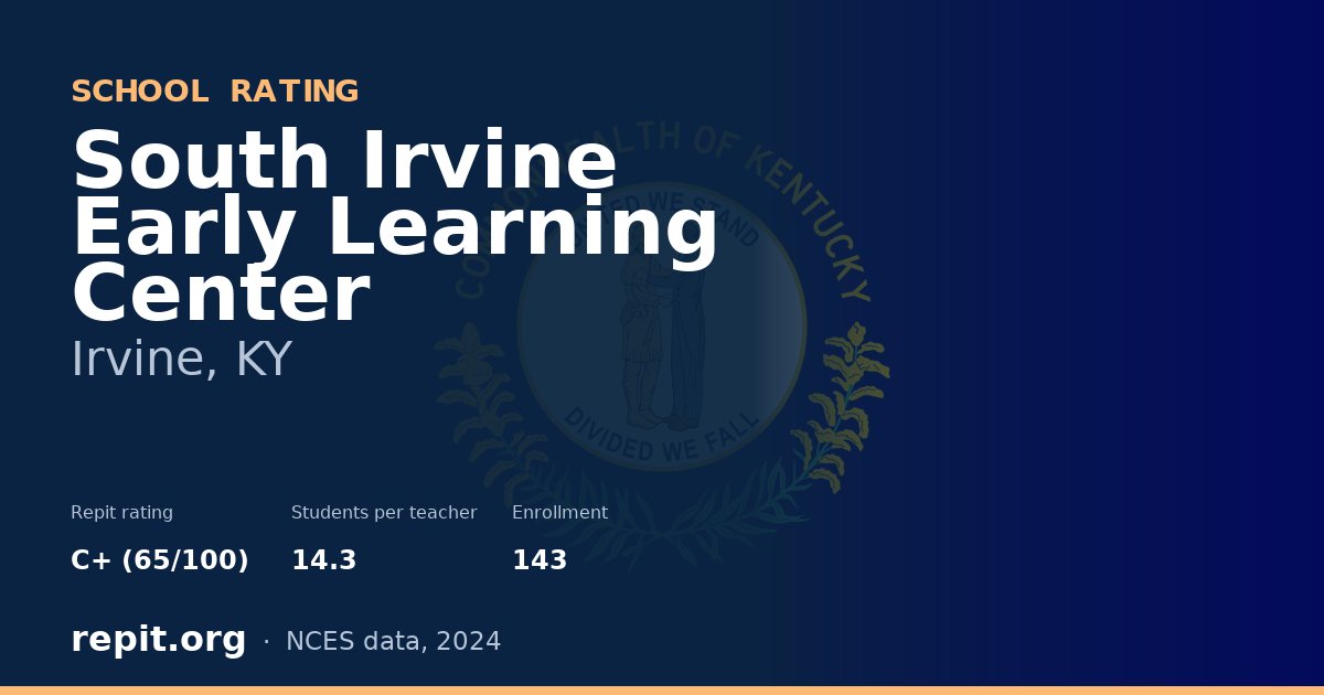 South Irvine Early Learning Center, Irvine, KY — Repit school rating C+ (65/100)