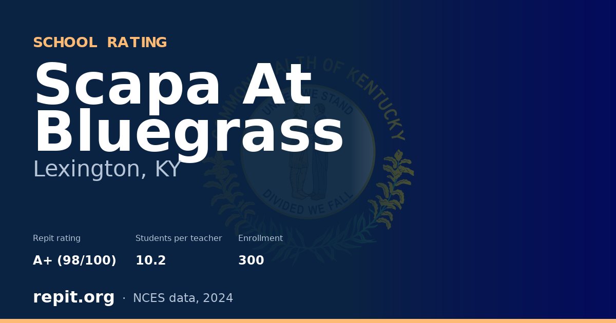 Scapa At Bluegrass, Lexington, KY — Repit school rating A+ (98/100)