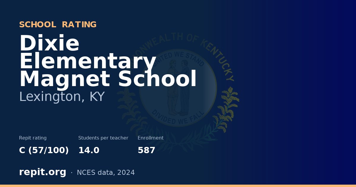 Dixie Elementary Magnet School, Lexington, KY — Repit school rating C (57/100)