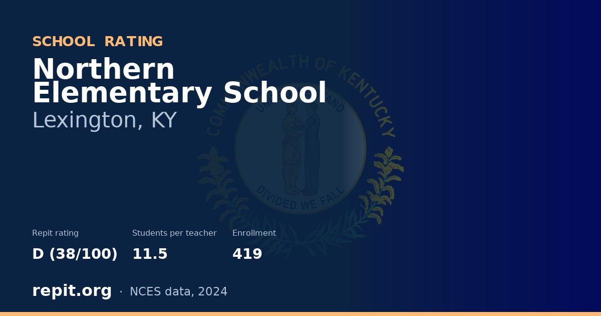 Northern Elementary School, Lexington, KY — Repit school rating D (38/100)