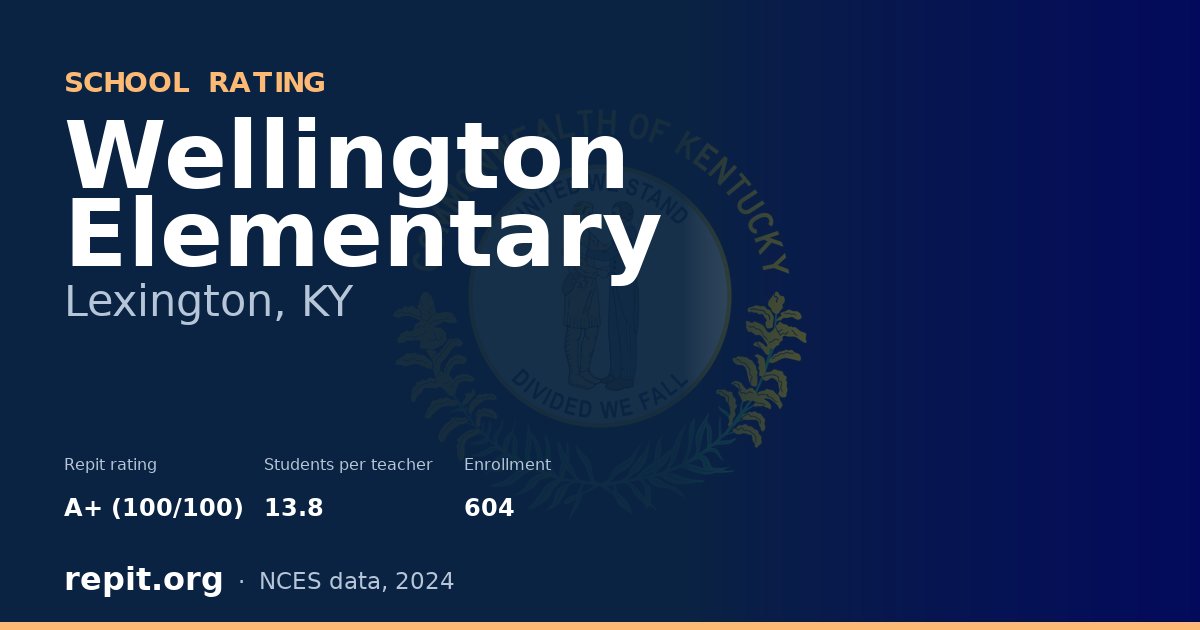 Wellington Elementary, Lexington, KY — Repit school rating A+ (100/100)