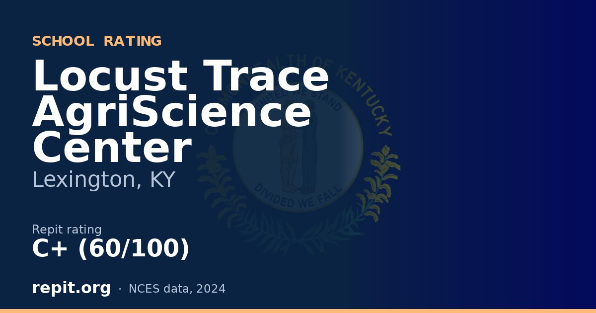 Locust Trace AgriScience Center, Lexington, KY — Repit school rating C+ (60/100)