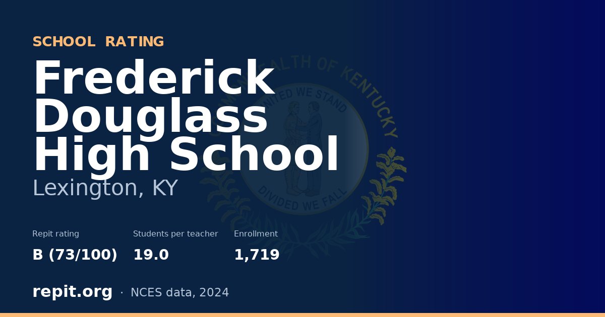 Frederick Douglass High School, Lexington, KY — Repit school rating B (73/100)