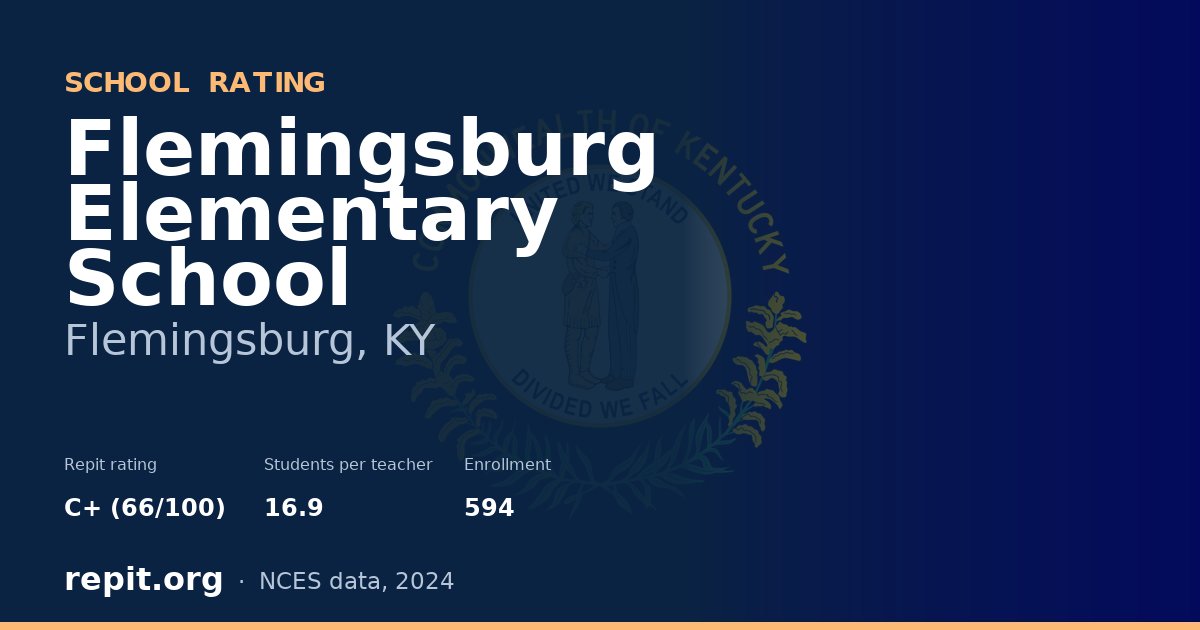 Flemingsburg Elementary School, Flemingsburg, KY — Repit school rating C+ (66/100)