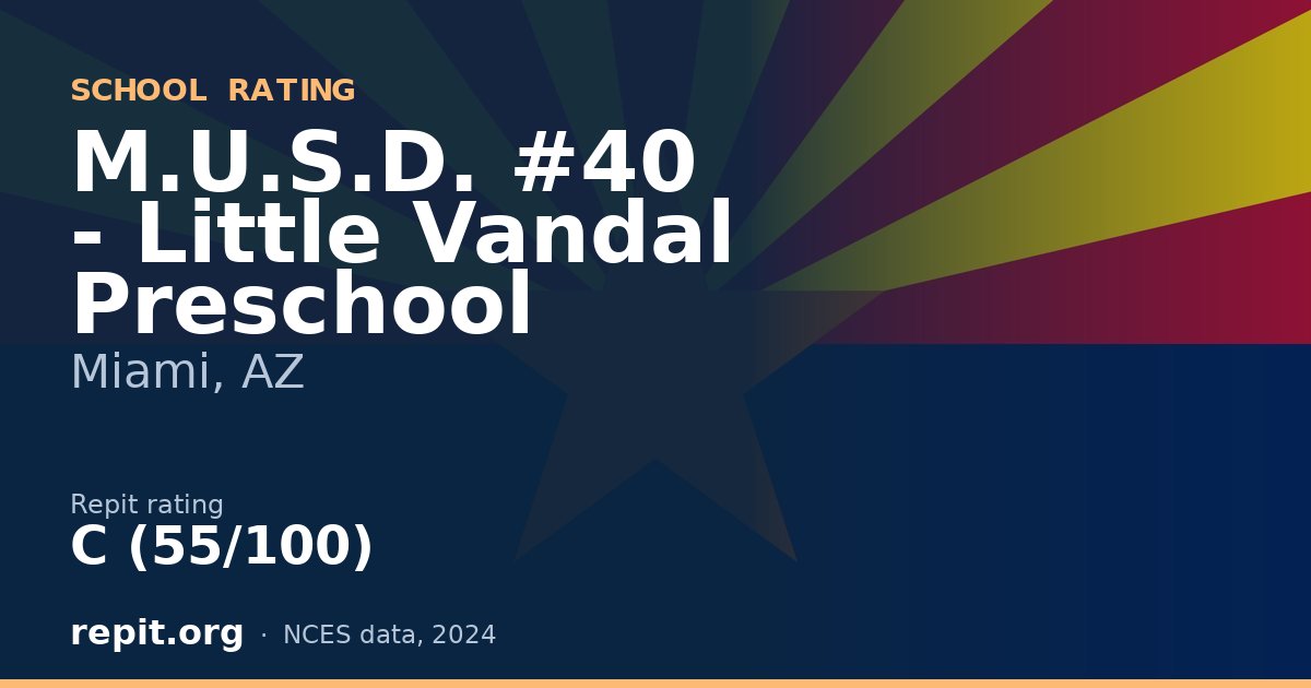 M.U.S.D. #40 - Little Vandal Preschool, Miami, AZ — Repit school rating C (55/100)