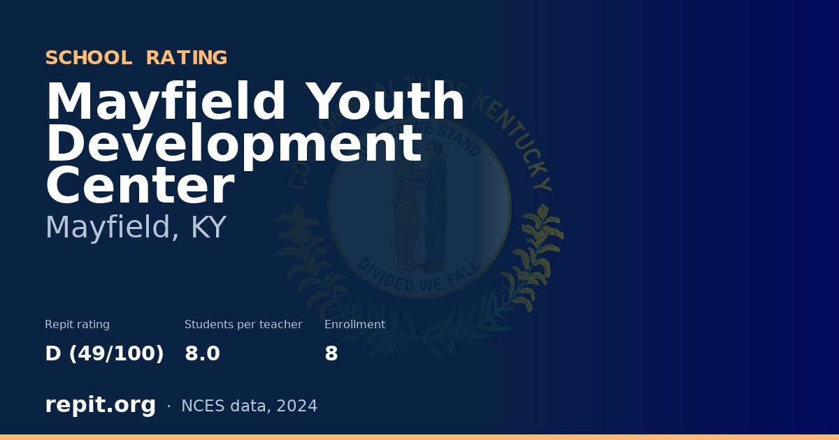 Mayfield Youth Development Center, Mayfield, KY — Repit school rating D (49/100)