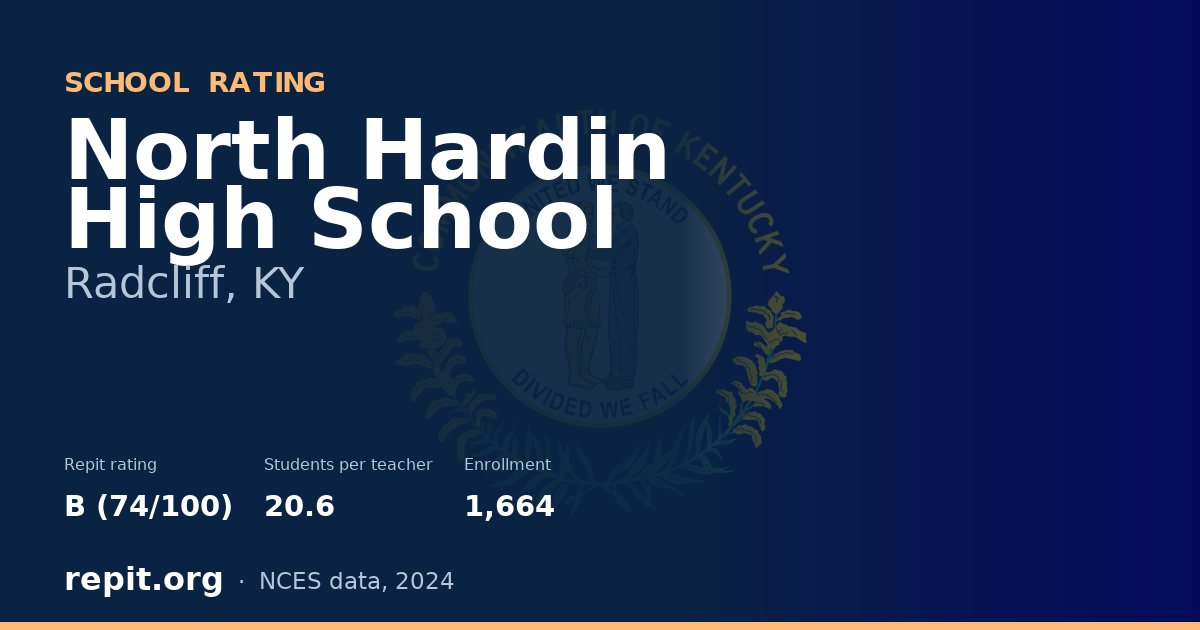 North Hardin High School, Radcliff, KY — Repit school rating B (74/100)