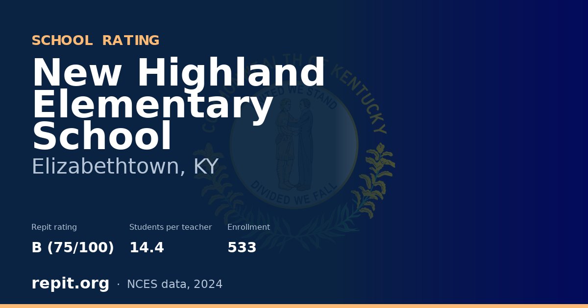 New Highland Elementary School, Elizabethtown, KY — Repit school rating B (75/100)