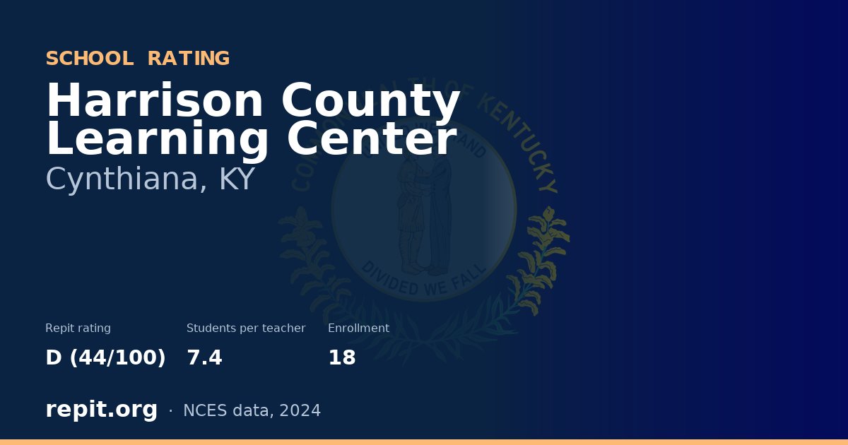Harrison County Learning Center, Cynthiana, KY — Repit school rating D (44/100)