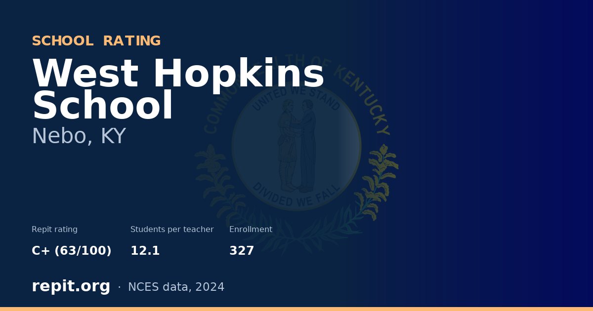 West Hopkins School, Nebo, KY — Repit school rating C+ (63/100)