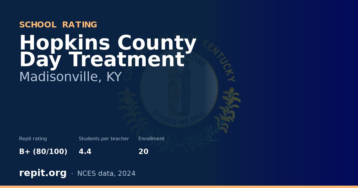 Hopkins County Day Treatment, Madisonville, KY — Repit school rating B+ (80/100)