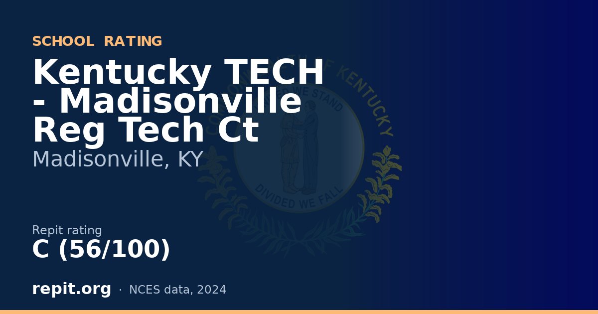 Kentucky TECH - Madisonville Reg Tech Ct, Madisonville, KY — Repit school rating C (56/100)