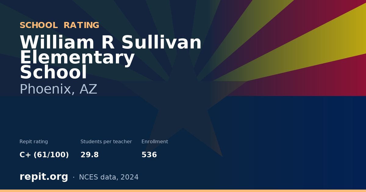 William R Sullivan Elementary School, Phoenix, AZ — Repit school rating C+ (61/100)