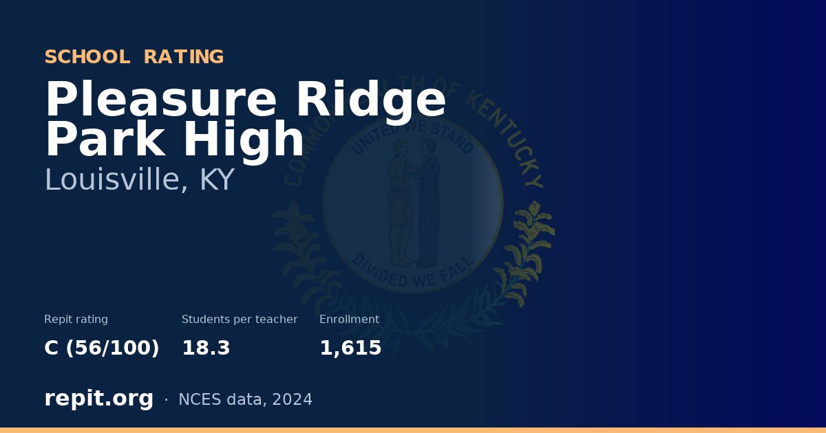 Pleasure Ridge Park High, Louisville, KY — Repit school rating C (56/100)
