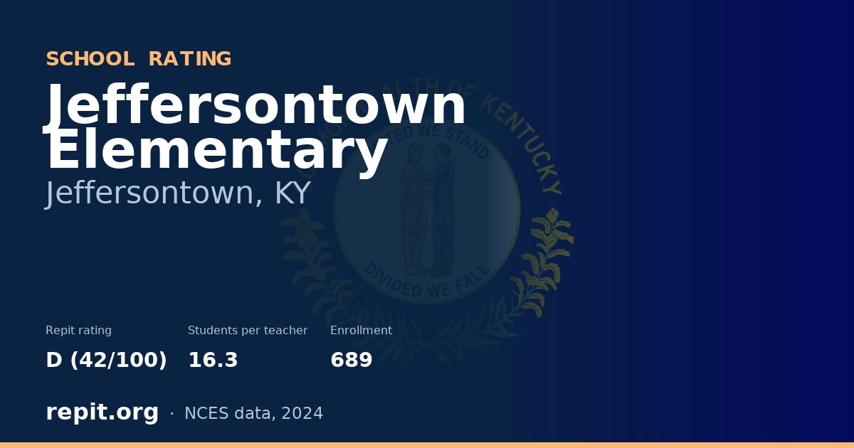 Jeffersontown Elementary, Jeffersontown, KY — Repit school rating D (42/100)