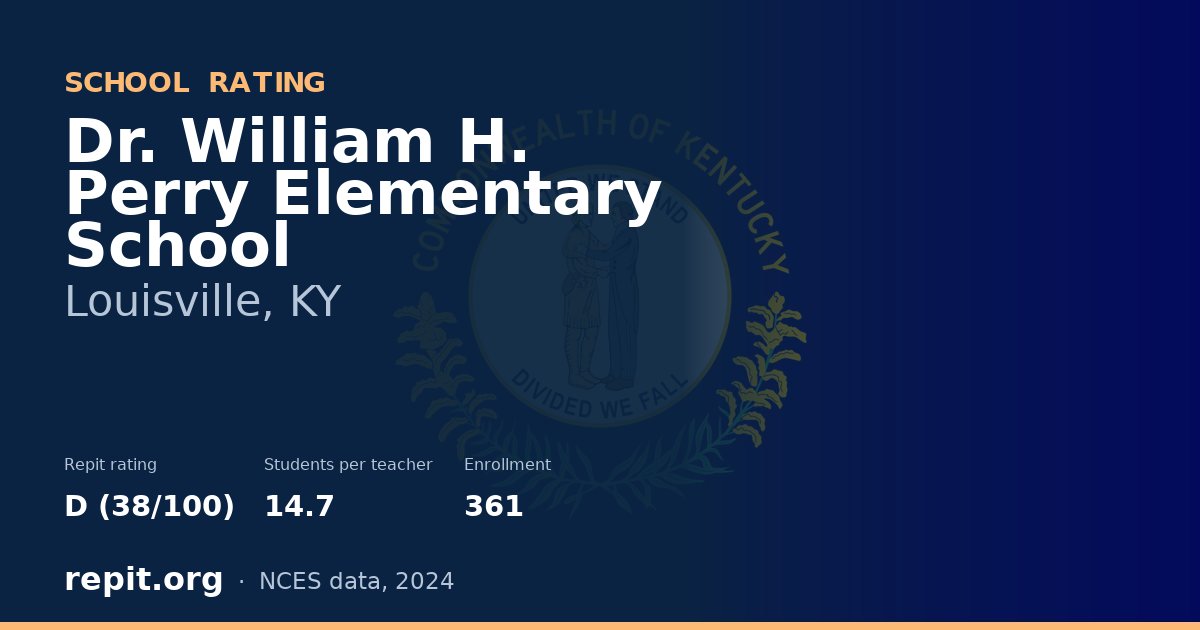 Dr. William H. Perry Elementary School, Louisville, KY — Repit school rating D (38/100)