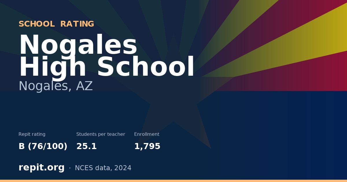Nogales High School, Nogales, AZ — Repit school rating B (76/100)