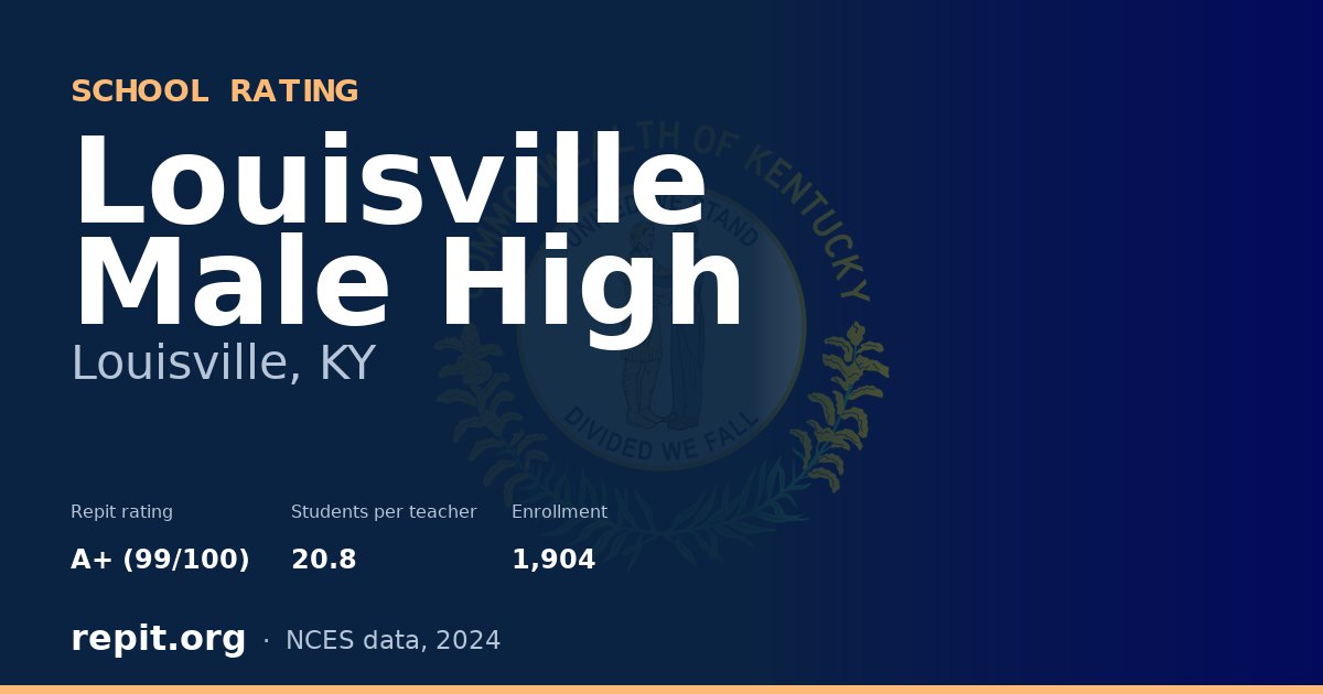 Louisville Male High, Louisville, KY — Repit school rating A+ (99/100)