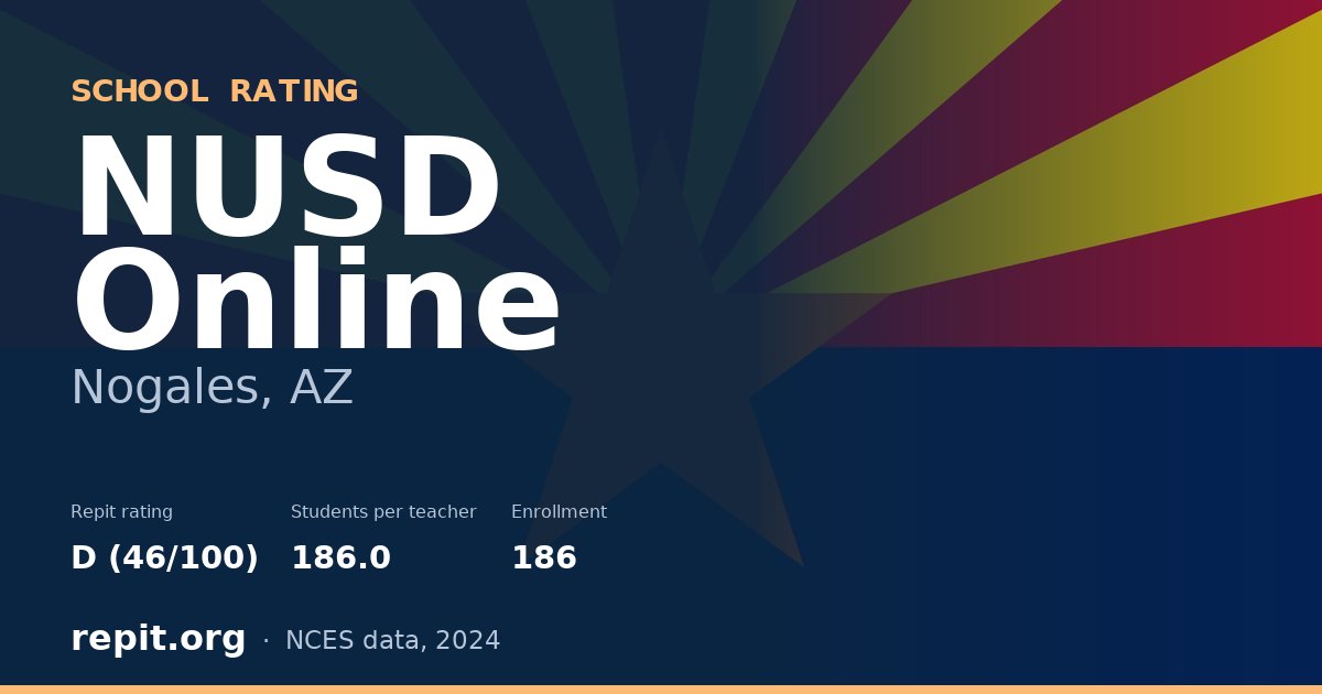 NUSD Online, Nogales, AZ — Repit school rating D (46/100)