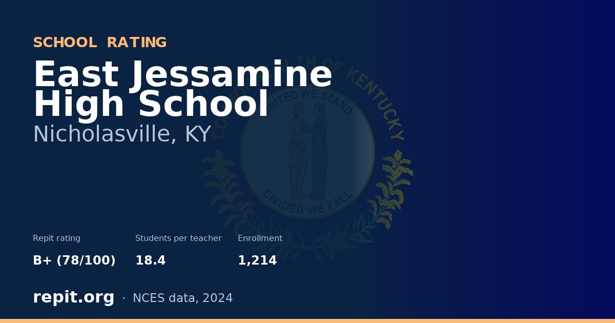 East Jessamine High School, Nicholasville, KY — Repit school rating B+ (78/100)
