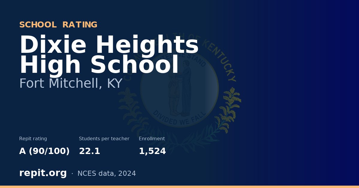 Dixie Heights High School, Fort Mitchell, KY — Repit school rating A (90/100)