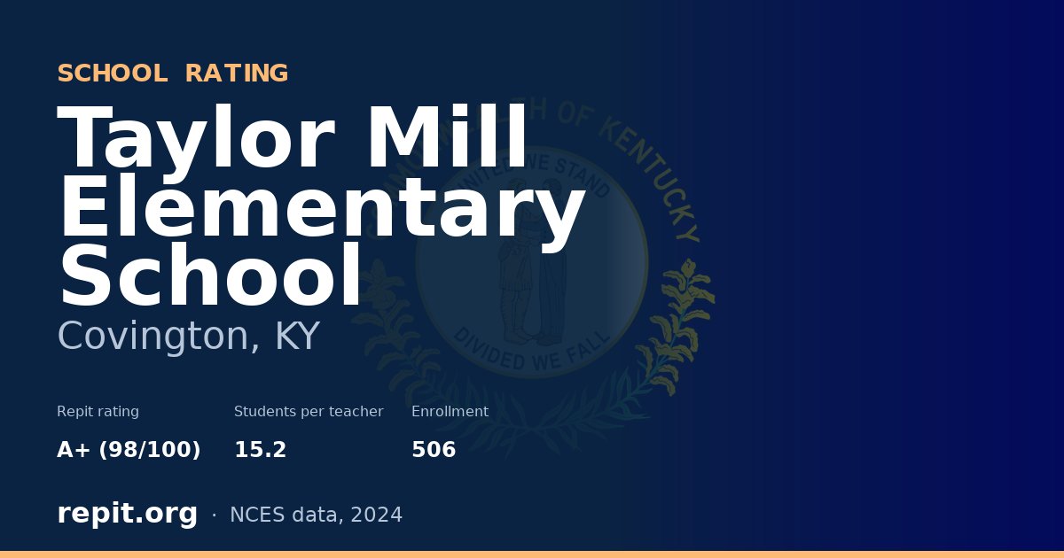 Taylor Mill Elementary School, Covington, KY — Repit school rating A+ (98/100)