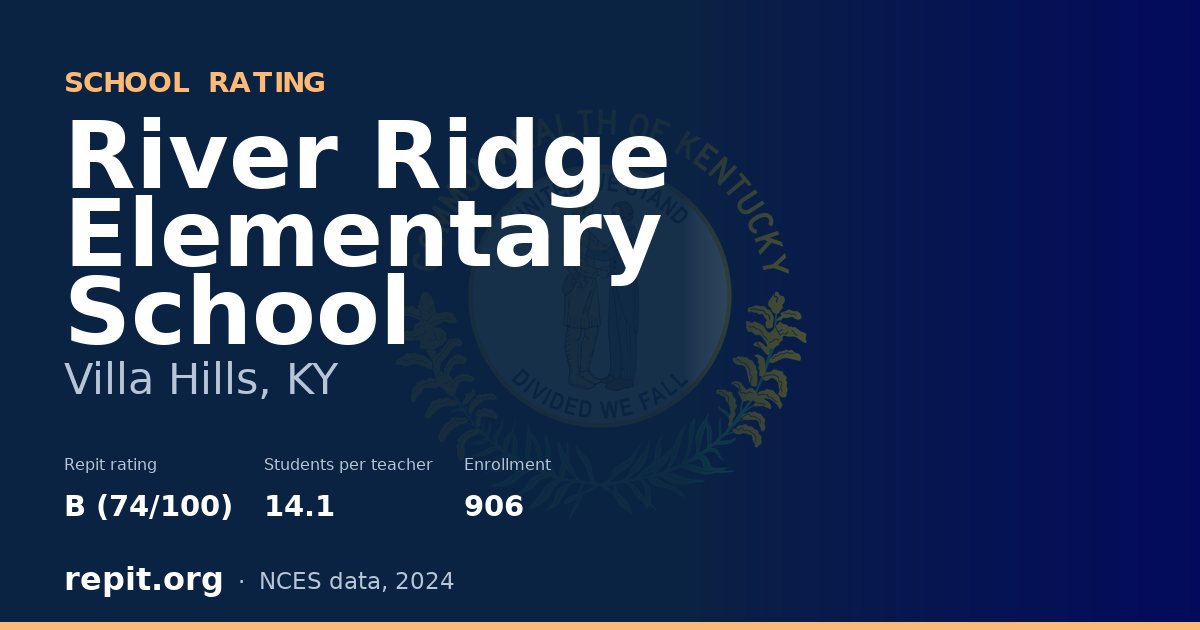 River Ridge Elementary School, Villa Hills, KY — Repit school rating B (74/100)