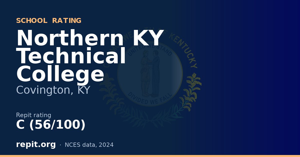 Northern KY Technical College, Covington, KY — Repit school rating C (56/100)
