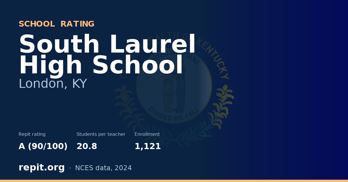 South Laurel High School, London, KY — Repit school rating A (90/100)