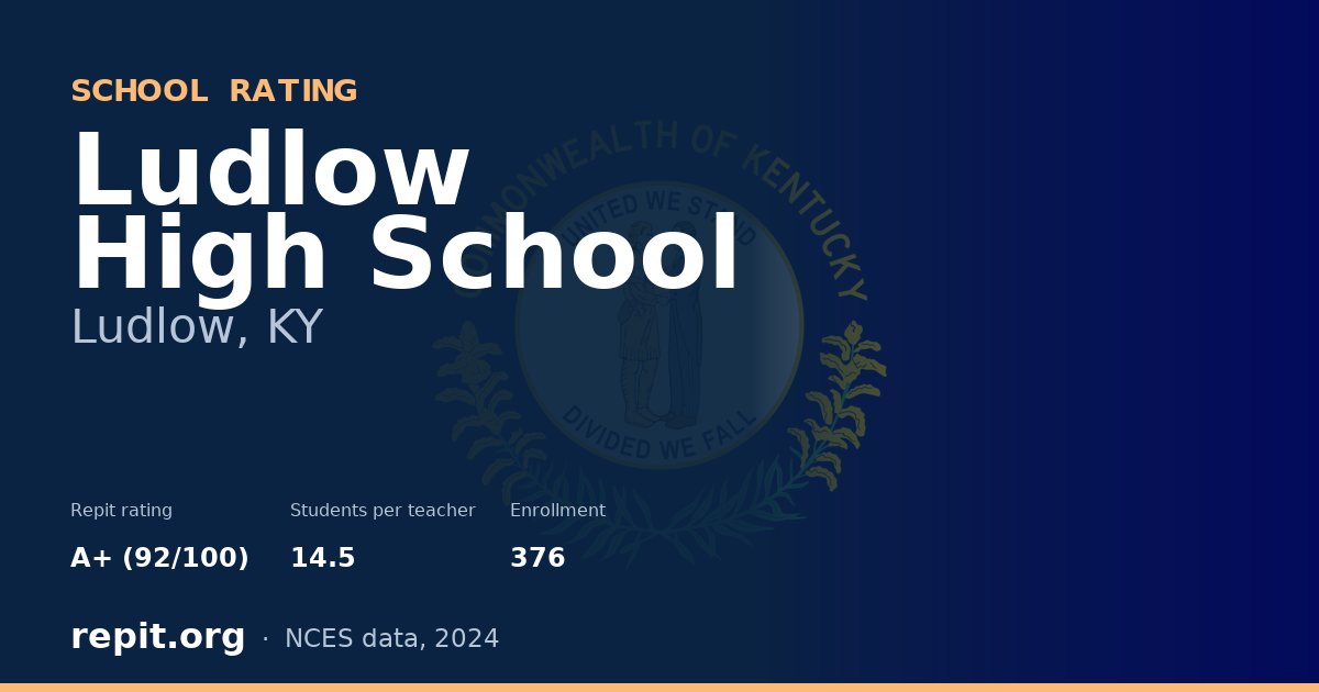 Ludlow High School, Ludlow, KY — Repit school rating A+ (92/100)