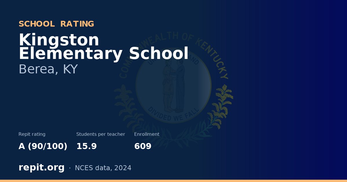 Kingston Elementary School, Berea, KY — Repit school rating A (90/100)
