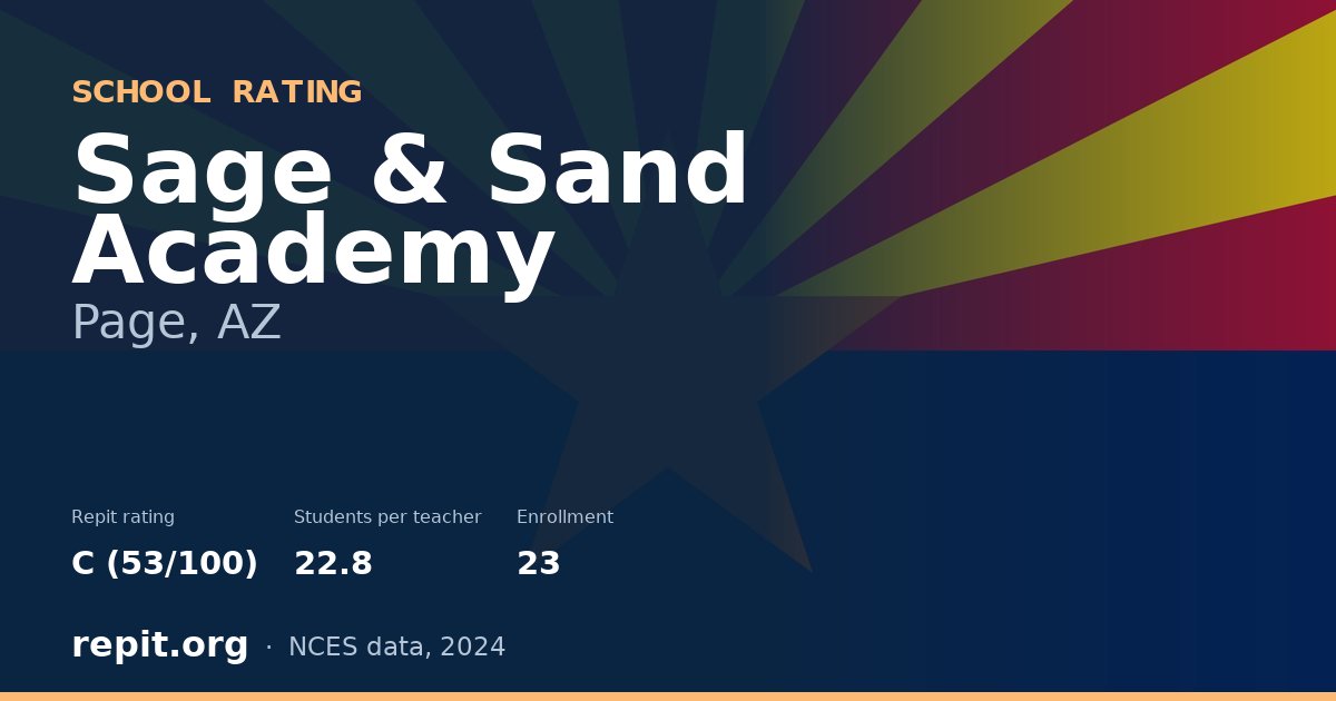 Sage & Sand Academy, Page, AZ — Repit school rating C (53/100)