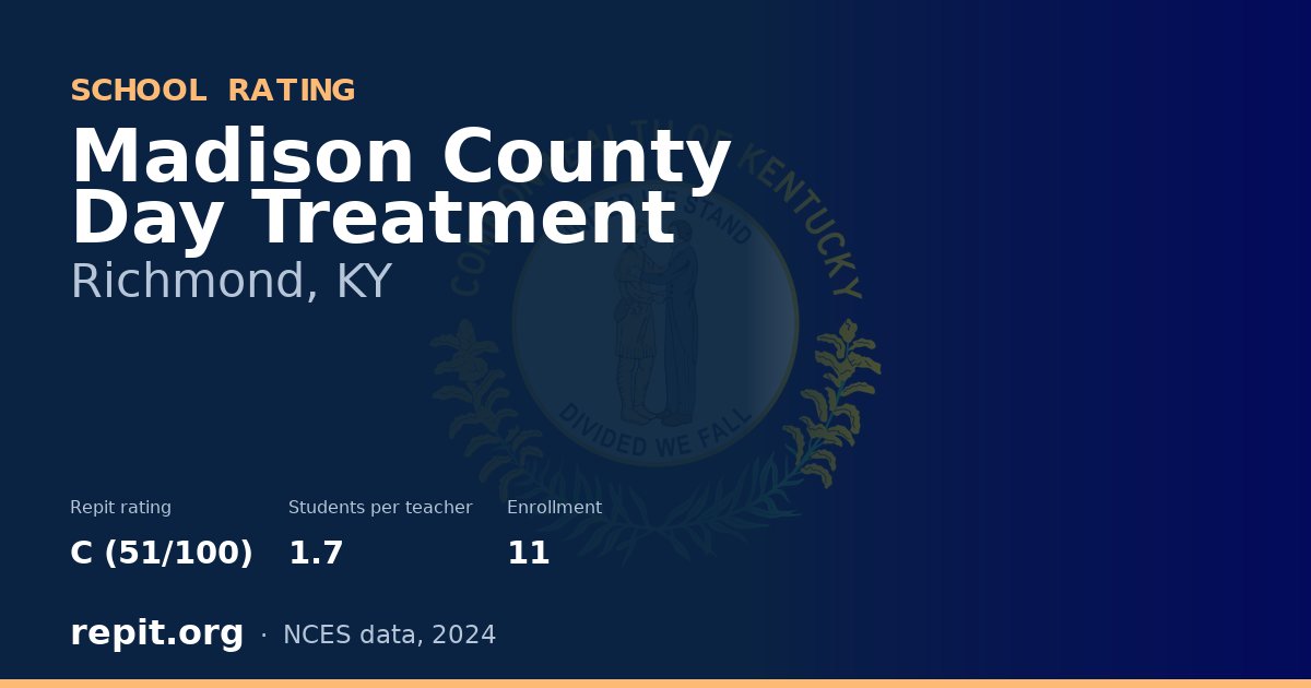Madison County Day Treatment, Richmond, KY — Repit school rating C (51/100)